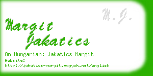 margit jakatics business card